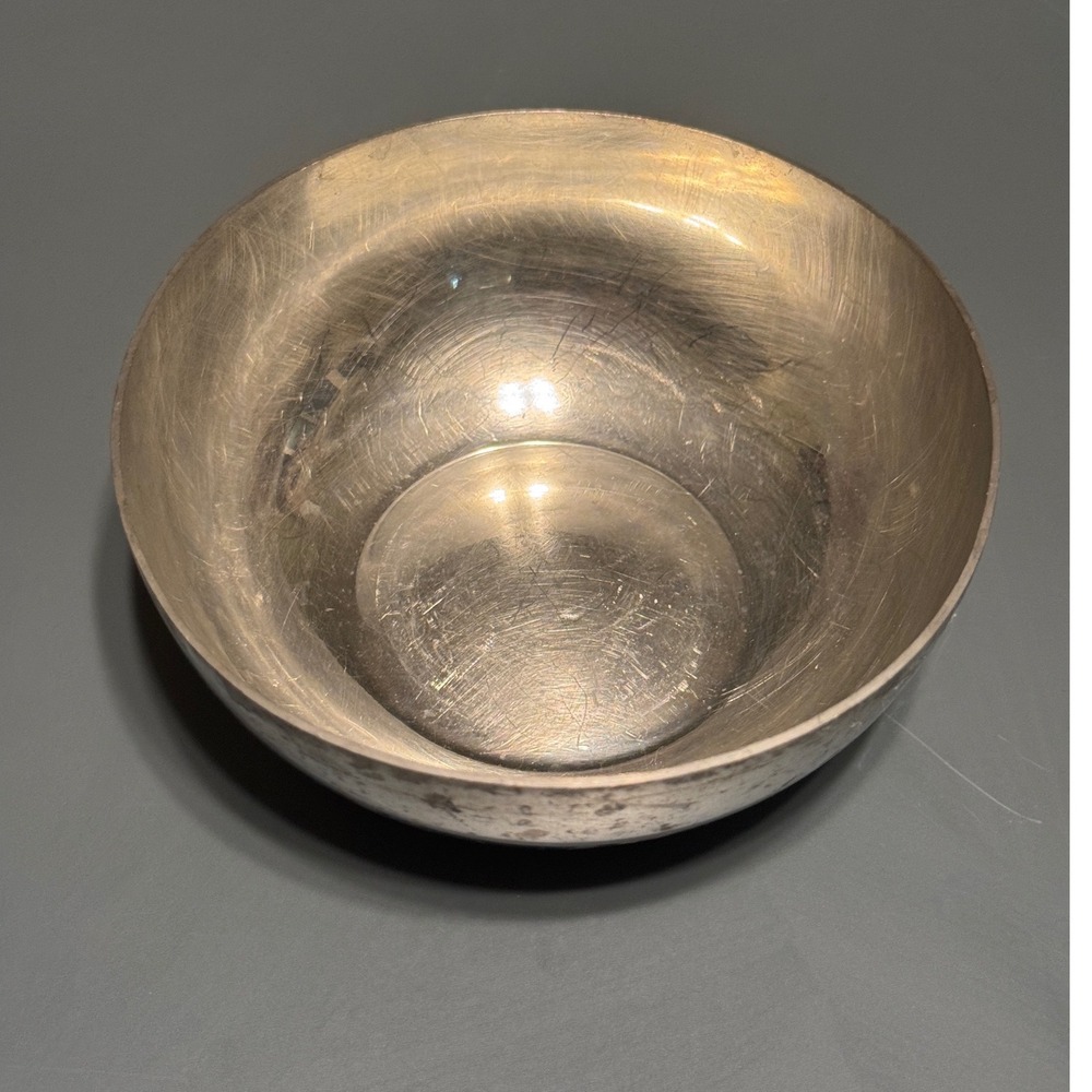 Miranda Watkins Wentworth Pewter Bowl Sheffield England Minimalist Decor 4.75"